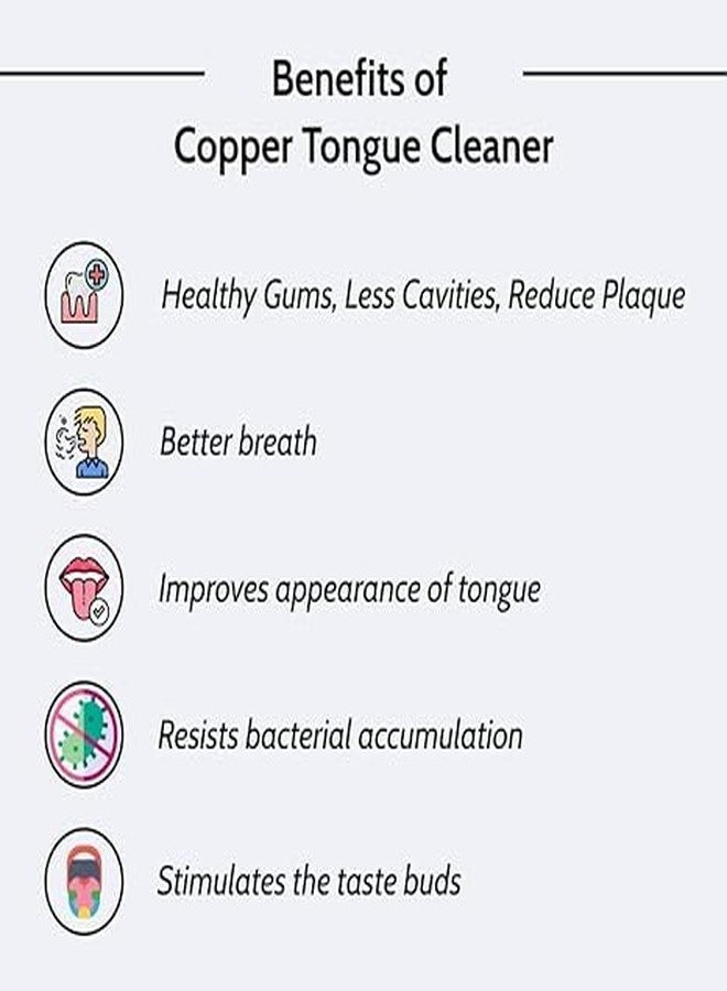 QimacPlus Pure Copper Tongue Cleaner: Ayurvedic Remedy for Kids and Adults, Promoting Daily Oral Dental Hygiene, Fresh Breath, and Overall Health Set of 12 - Image 4